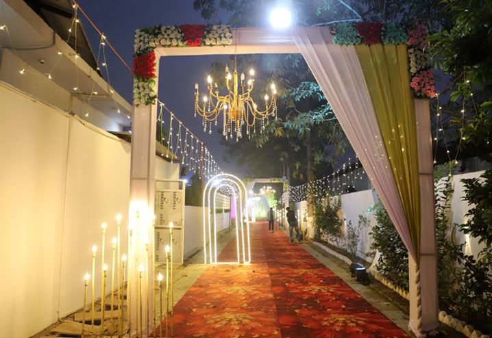 Vatika Resort banquet hall in Rampur, U.P.